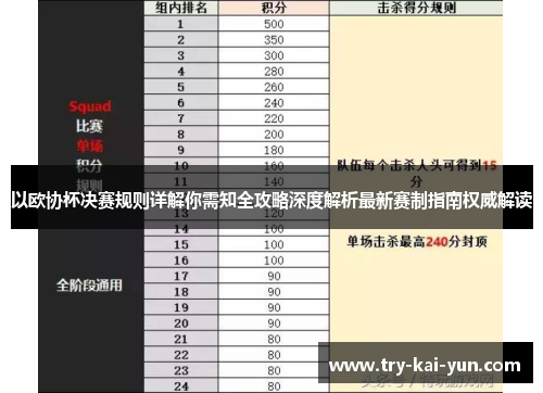 以欧协杯决赛规则详解你需知全攻略深度解析最新赛制指南权威解读